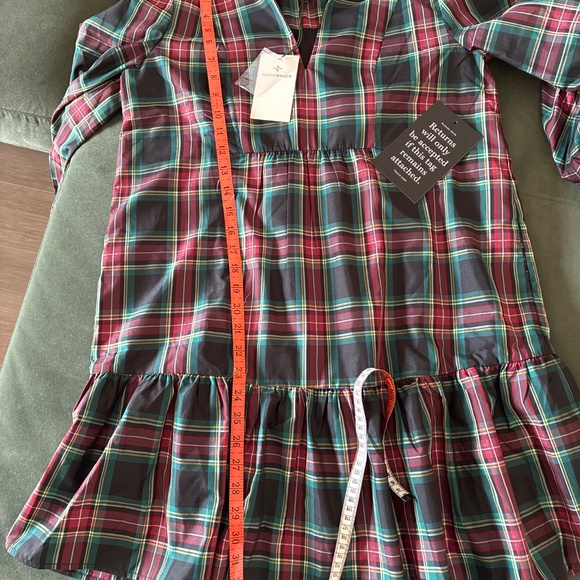 NWT Tuckernuck Palmerston dress in black and red highland plaid S - Picture 11 of 13